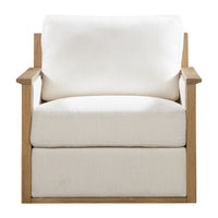 Frida Swivel Rattan Armchair Indoor Fabric Sofa Lounge