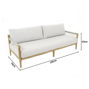 Allora 2.5 Seater Timber and Rope Lounge