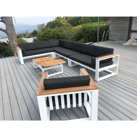 Balmoral package C - Outdoor Aluminium and Teak Lounge Set with Coffee Table