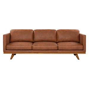 Manly Italian Leather Couch Indoor 3 Seater Hazel Lounge Sofa