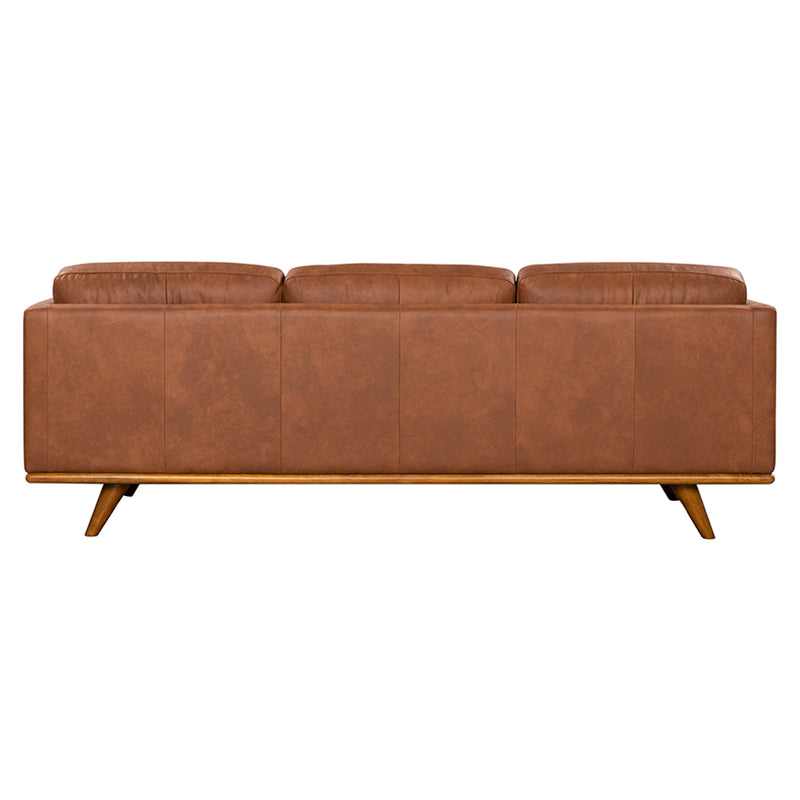 Manly Italian Leather Couch Indoor 3 Seater Hazel Lounge Sofa