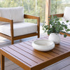 Bronte 3+1+1 Outdoor Teak Look Aluminium with Sunbrella Lounge Setting with Coffee Table