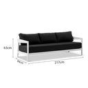 Bronte 3 Seater Outdoor Aluminium Lounge