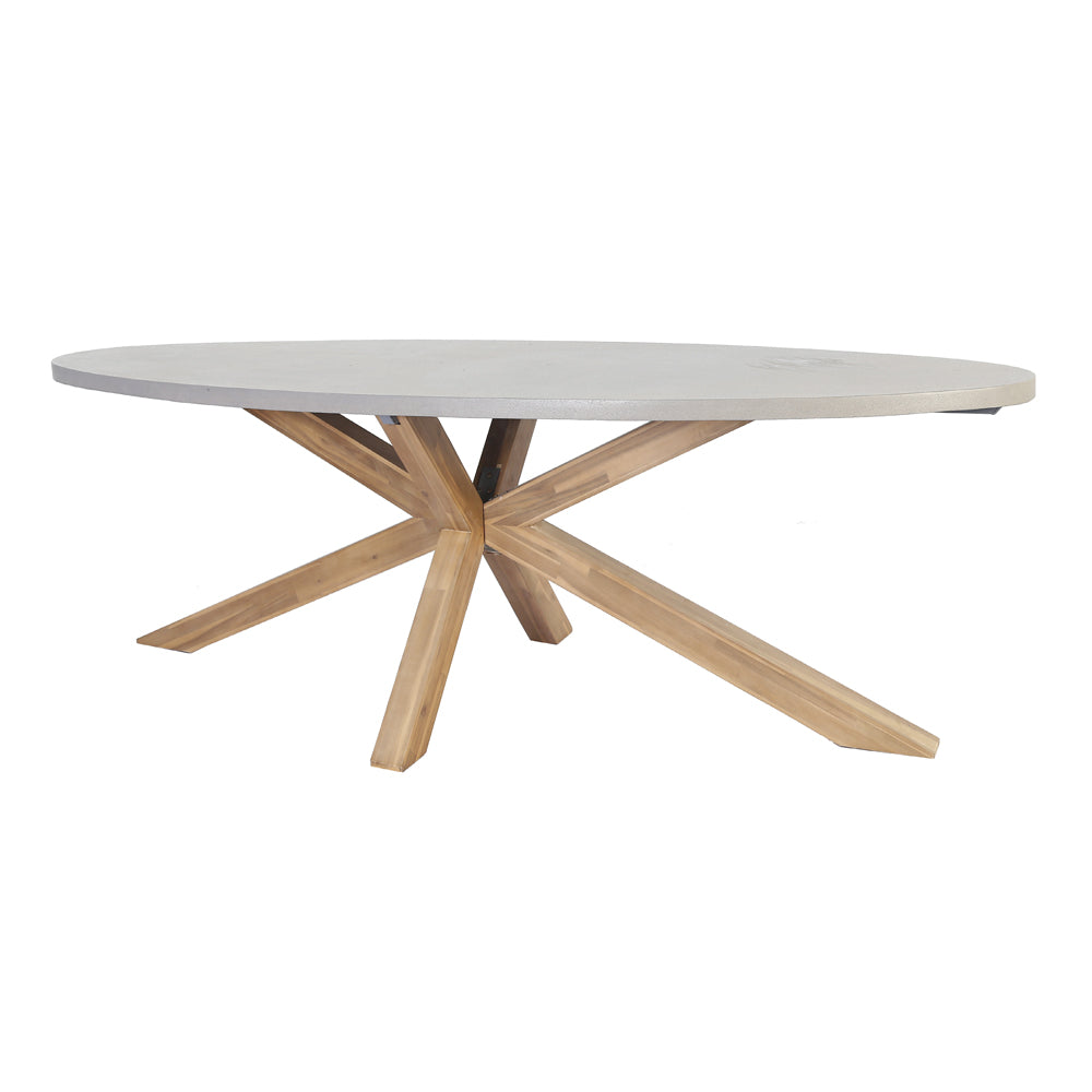 Tamarama Oval Outdoor Concrete Look Dining Table