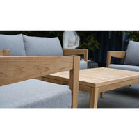 Caledonia 2+1+1 Outdoor Teak Timber Lounge Setting with Coffee Table