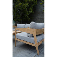 Caledonia 2+1+1 Outdoor Teak Timber Lounge Setting with Coffee Table