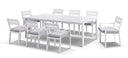 Capri 9 Pcs Dining Setting in White