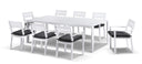 Capri 9 Pcs Dining Setting in White