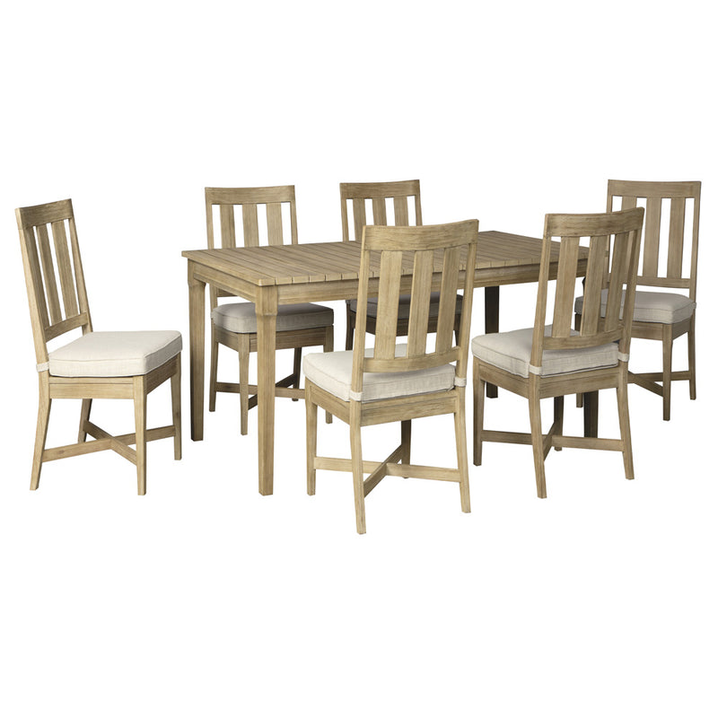 Dakota Outdoor Timber 6 Seater Dining Table and Chairs Furniture Setting