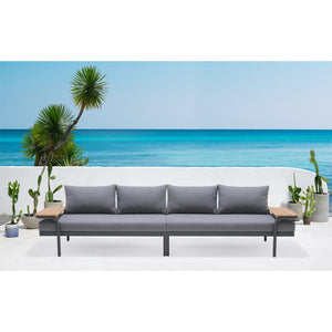 Geelong Outdoor Teak Timber and Aluminium Corner Lounge