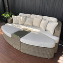 Noosa - In Half Round Wicker - 4 Pc Day Bed
