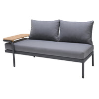 Geelong Outdoor Teak Timber and Aluminium Corner Lounge