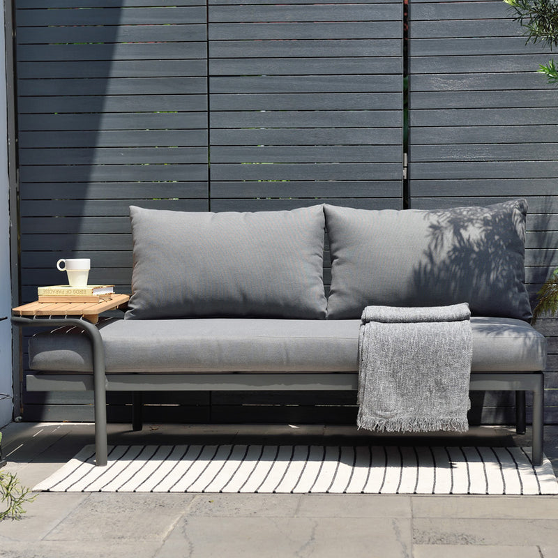 Geelong Outdoor Teak Timber and Aluminium Corner Lounge