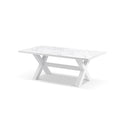 Kansas Outdoor Ceramic 2m White Aluminium Dining Table