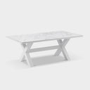Kansas Outdoor Ceramic 2m Aluminium Dining Table with 8 Chairs Setting
