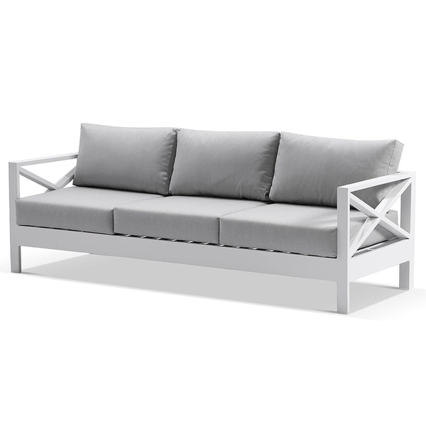 Kansas 3+1+1 seater Outdoor Aluminium Lounge Set with Coffee Table