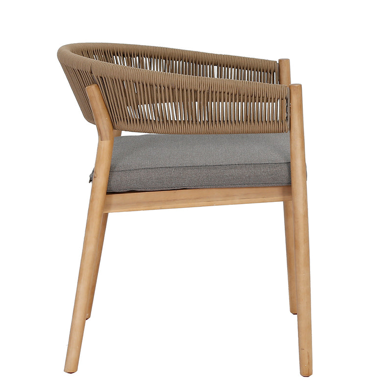 Allambie Outdoor Dining Rope and Timber Chair