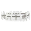 Ashton 12 Seater Large Rectangle Timber Dining Table and Chairs Wooden Setting