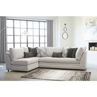 Mia Indoor Corner Fabric Sofa with Storage Ottoman