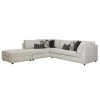 Mia Indoor Corner Fabric Sofa with Storage Ottoman