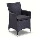 Roman 10 Seat Outdoor Wicker and Glass Top Dining Table and Chairs Setting