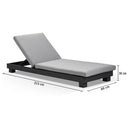 Santorini Aluminium Sun Lounge Set in Charcoal