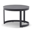 Hugo Outdoor Round Ceramic and Aluminium Coffee Table Set