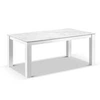 Hugo Ceramic 1.8m Outdoor Rectangle Aluminium Dining Table