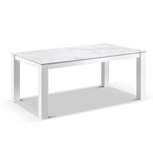 Hugo Ceramic 1.8m Outdoor Rectangle Aluminium Dining Table