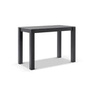 Hugo Ceramic 1.5m Rectangle Aluminium Bar Table with 4 x Hugo Rope Bar Stools