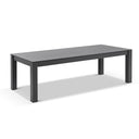 Hugo Ceramic 2.5m Outdoor Aluminium Dining Table with 8 Capri Chairs Setting