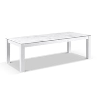 Hugo Ceramic 2.5m Outdoor Rectangle Aluminium Dining Table