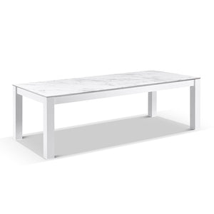 Hugo Ceramic 2.5m Outdoor Rectangle Aluminium Dining Table