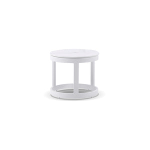 Cove Outdoor Round Aluminium and Rope Daybed Lounge with Side Table