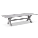 Aged Teak look Tahitian 3m Aluminium Dining Setting with Benches