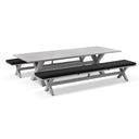 Aged Teak look Tahitian 3m Aluminium Dining Setting with Benches