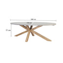 Tamarama Oval Outdoor Concrete Look Dining Table