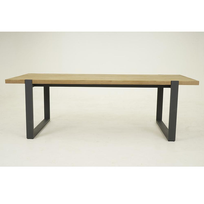 Tulum 2.4m Outdoor Teak Timber and Aluminium Dining Table