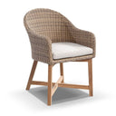 Sahara 8 Square with Coastal Chairs in Half Round wicker
