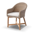 Sahara 8 Square with Coastal Chairs in Half Round wicker