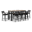 Balmoral 2m Bar Table with 8 Capri Bar stools