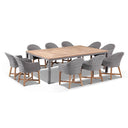 Sahara 10 Seat with Coastal Chairs in Half Round wicker