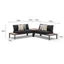 Nova Package B - Outdoor Charcoal Aluminium Modular Corner Lounge