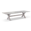Aged Teak look Tahitian 3m Aluminium Dining Table