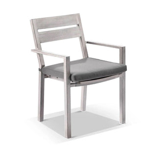 Aged Teak look Santorini Aluminium Dining Chair