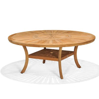 Solomon 1.8m Round Teak Timber Outdoor Dining Table with Lazy Susan