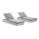 Santorini Aluminium Sun Lounge Set in White