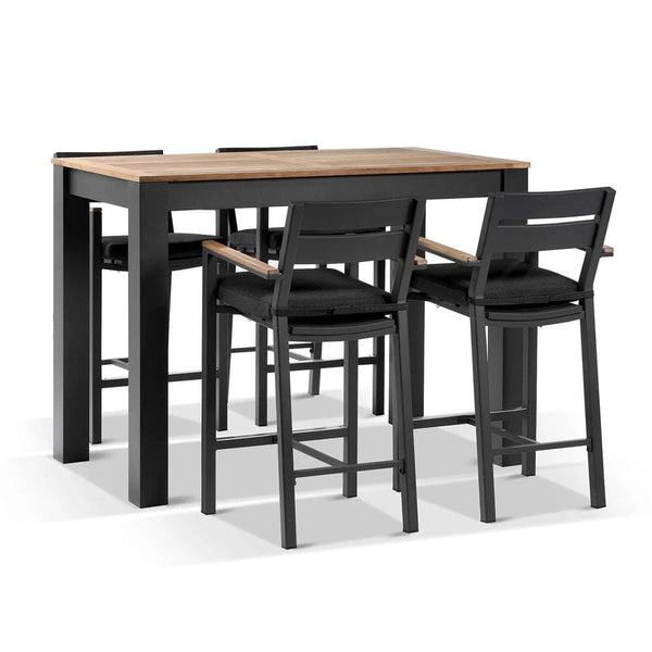 Balmoral 1.5m Aluminium Bar Table with 4 Capri Bar stools - United ...