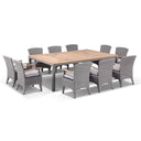 Sahara 10 Seat with Kai chairs in Half Round wicker