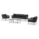Herman Outdoor 3+1+1 Rope Lounge with Coffee table Set